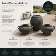 Ancient Monastery Collection. Håndlavet vietnamesisk krukkesæt.