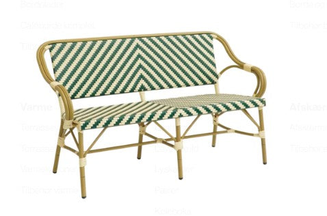 Paris – Cafébænk m. armlæn – Flet