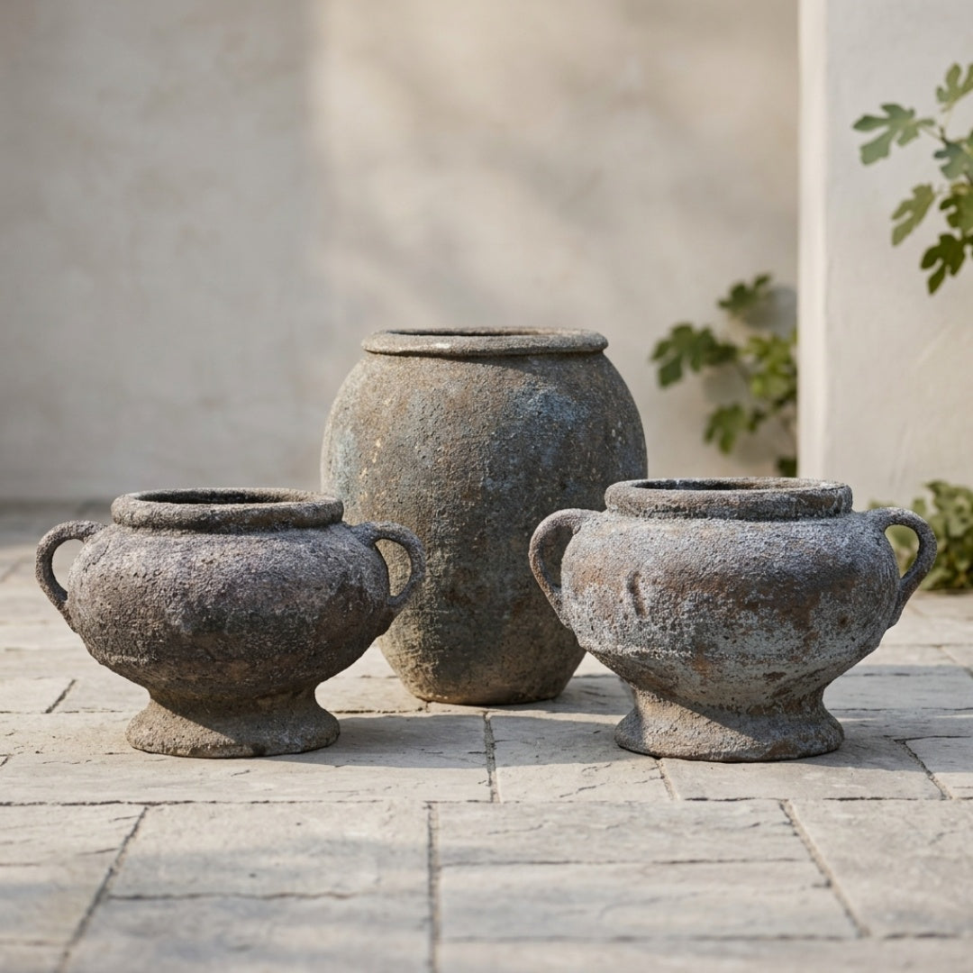 Ancient Monastery Collection. Håndlavet vietnamesisk krukkesæt.