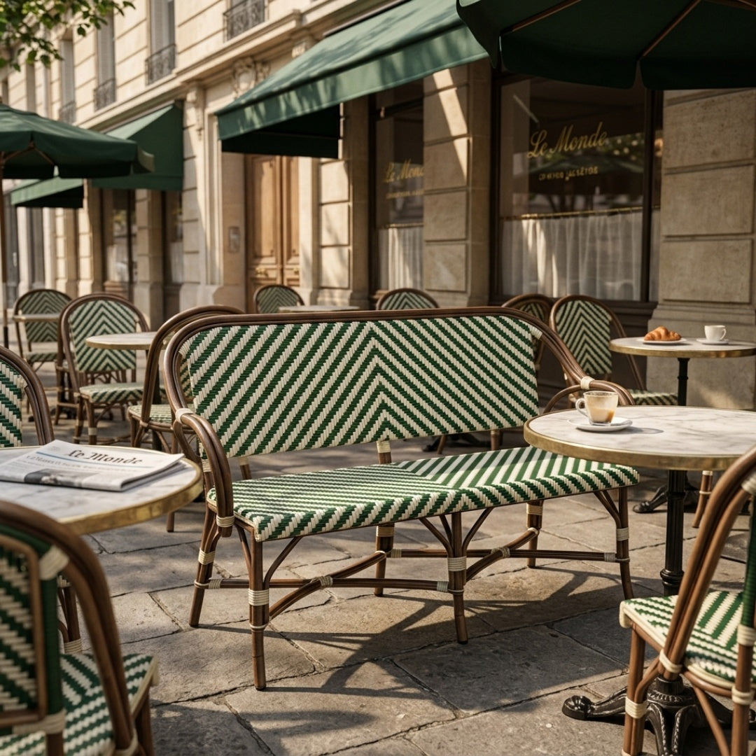 Paris – Cafébænk m. armlæn – Flet