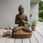 Buddha Sitting Greeting - Rust 60cm