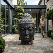 Buddha Head Statue - Grey 100 cm