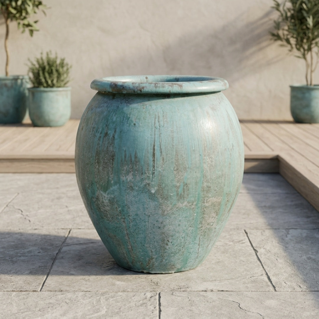 Water Jar Opal Green High