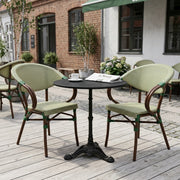 Paris 2 Cafésæt (2 Stole) – AFRICA 3 Bordstel & Bordplade i Komprimeret Natursten Ø60 cm