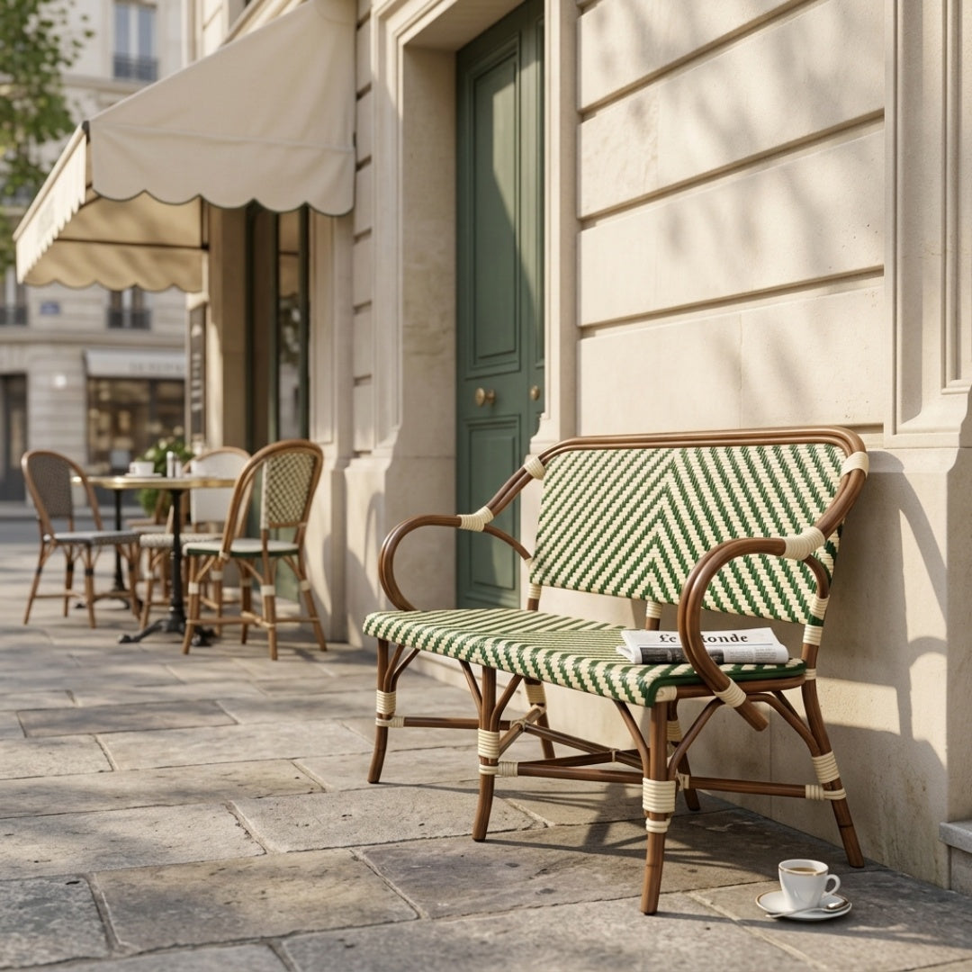 Paris – Cafébænk m. armlæn – Flet