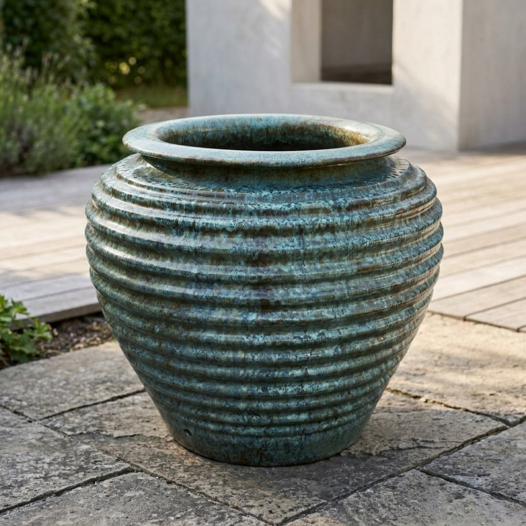 Coiled Jar Opal Green